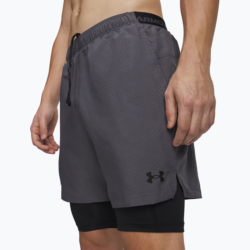 Мъжки тренировъчни шорти Under Armour Vanish Woven 2.0 2IN1 Shorts castlerock/black 4