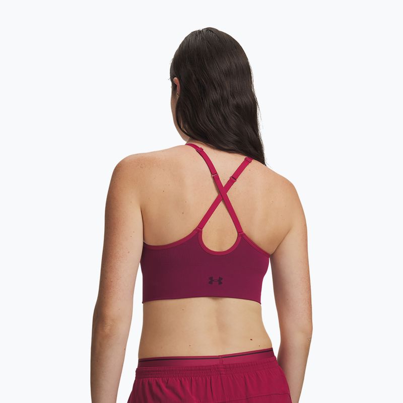 Спортен сутиен  Under Armour Vanish Seamless Low claret/ox blood 2
