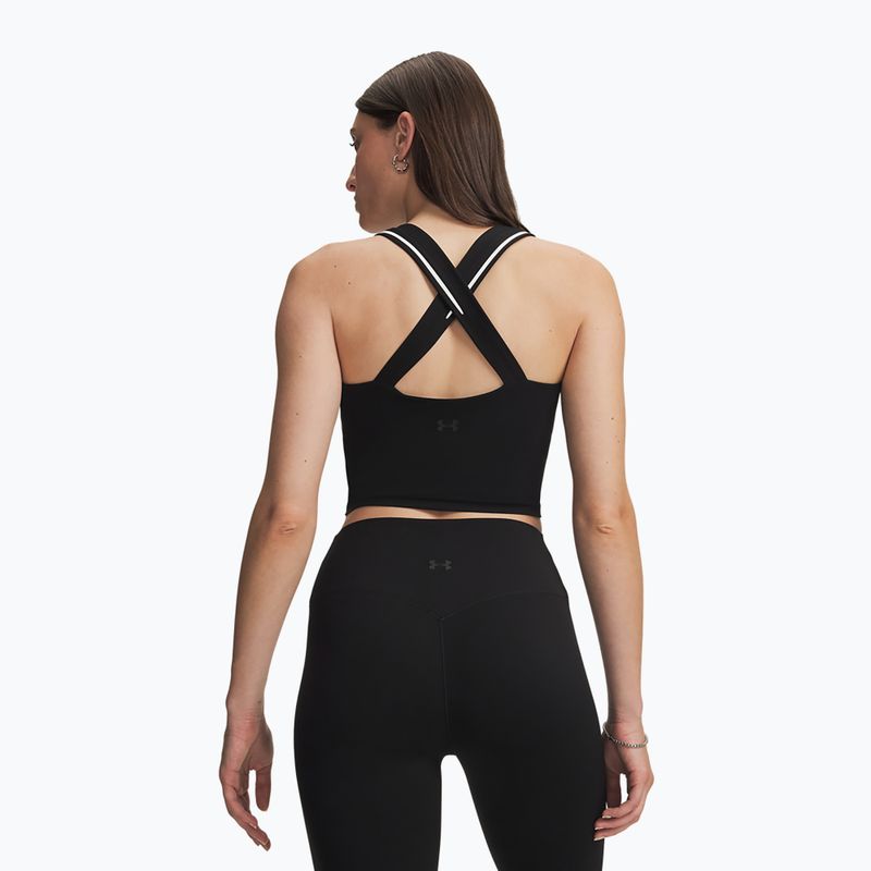 Дамска тренировъчна тениска Under Armour Meridian Contour Tank ultimate black/white/ultimate black 2