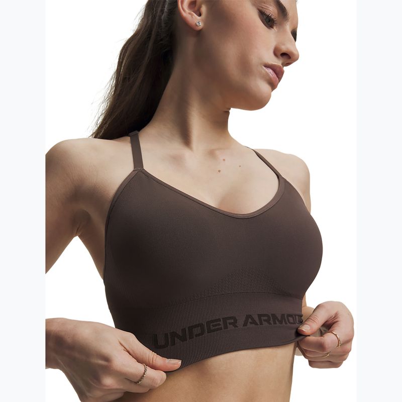 Спортен сутиен  Under Armour Vanish Seamless Low peppercorn/kona brown 3