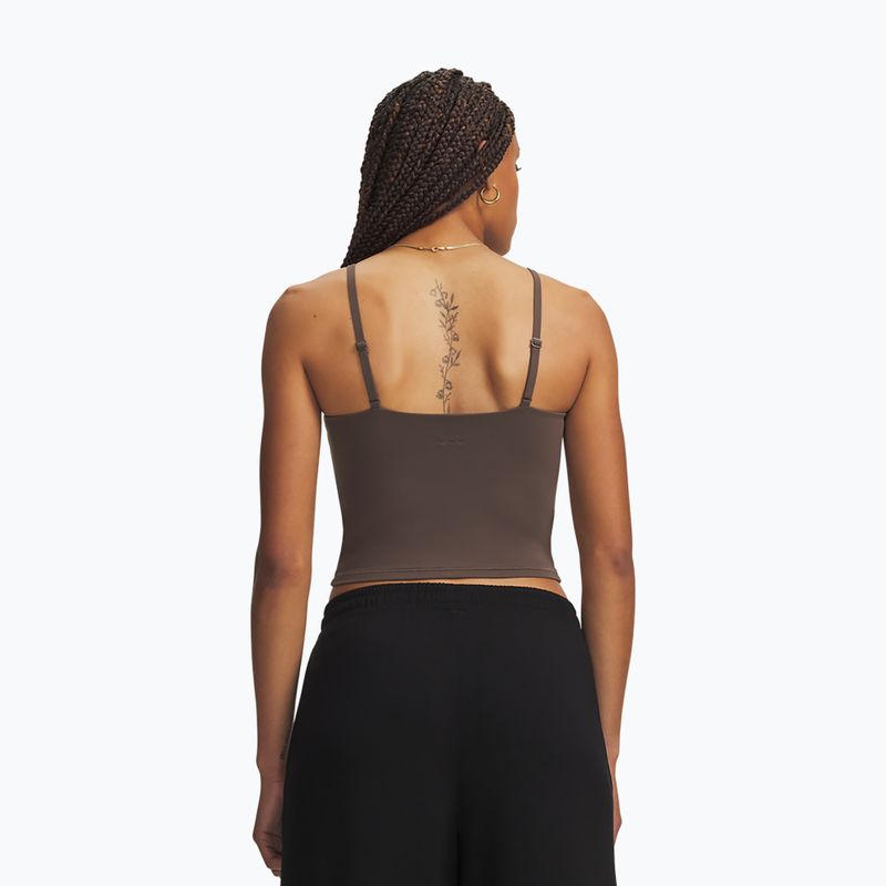 Дамска тренировъчна тениска Under Armour Meridian Support Tank peppercorn/peppercorn 2