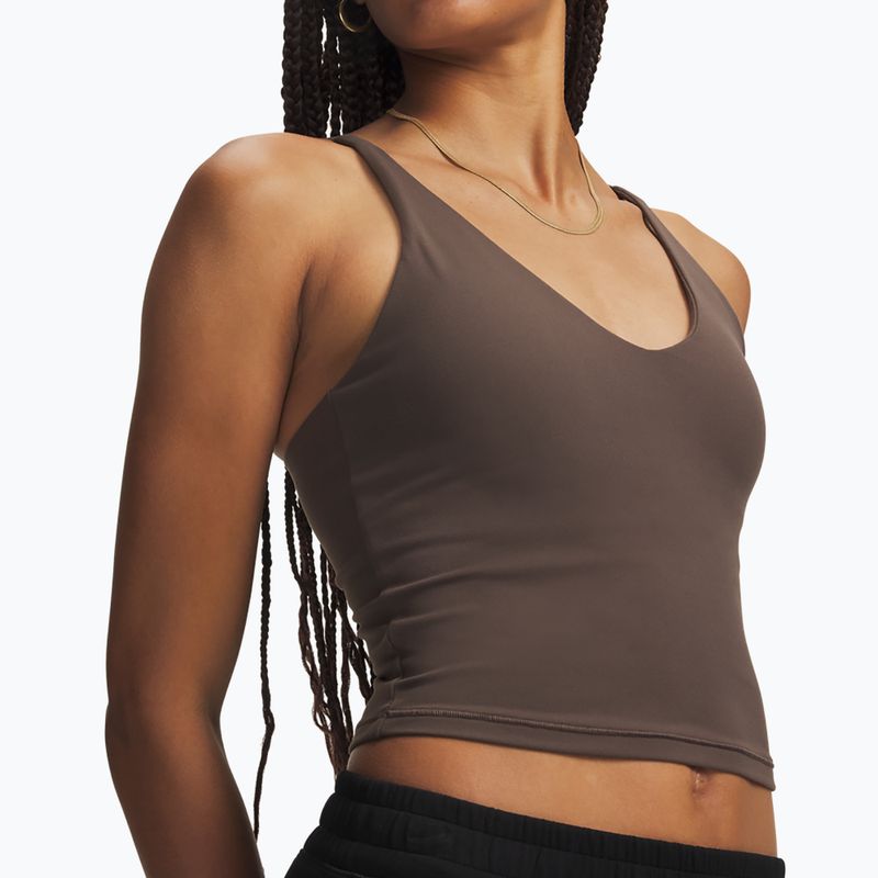 Дамска тренировъчна тениска Under Armour Meridian Support Tank peppercorn/peppercorn 3