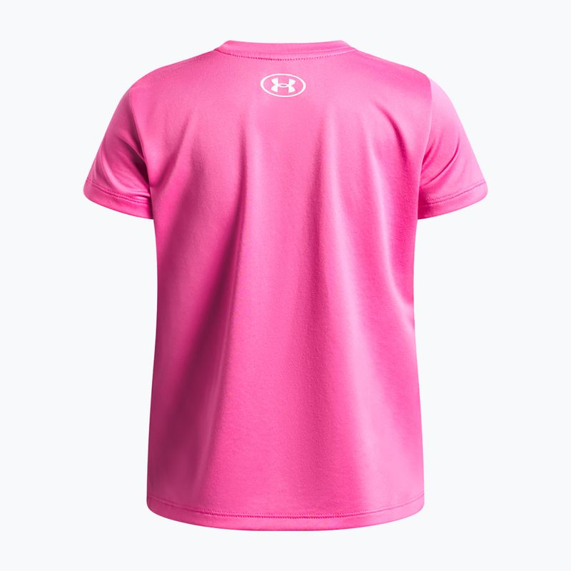 Детска тренировъчна тениска  Under Armour Tech SSC SS pink frenzy/white 2