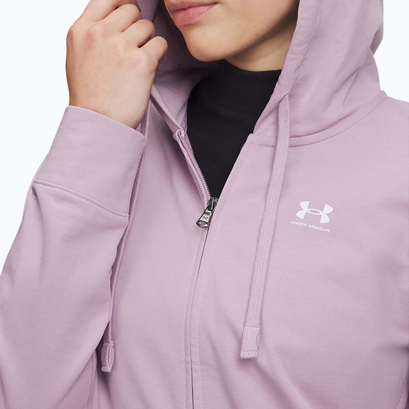 Дамски суитшърт Under Armour Sport Terry FZ mauve pink/white 3