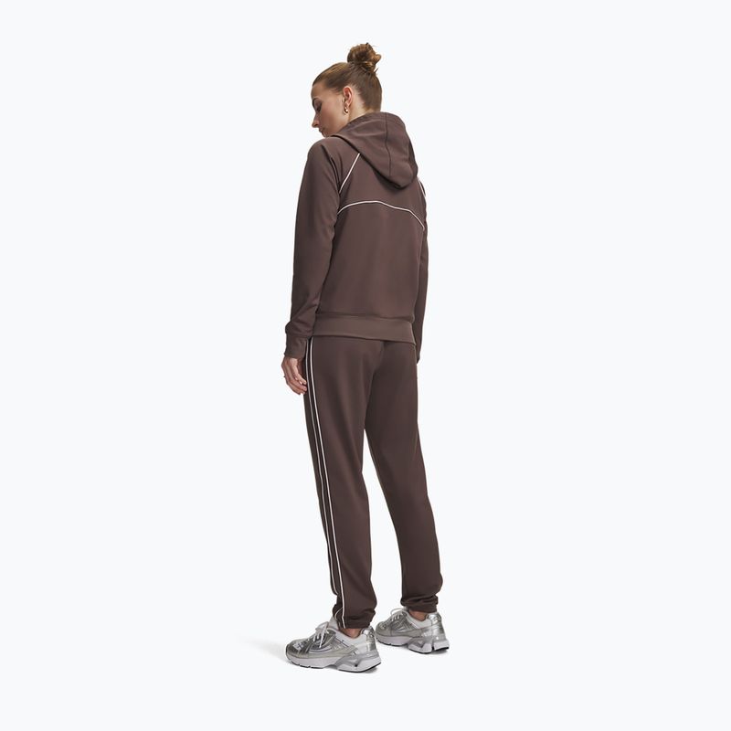 Дамски анцуг Under Armour Rival Tricot Tracksuit HD peppercorn/white 2