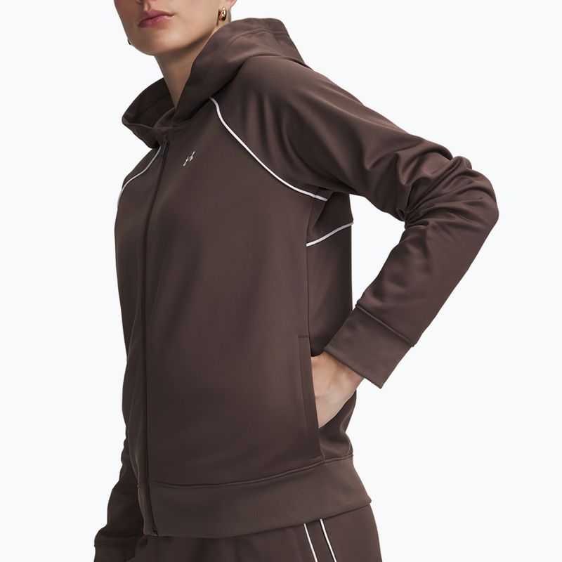 Дамски анцуг Under Armour Rival Tricot Tracksuit HD peppercorn/white 3