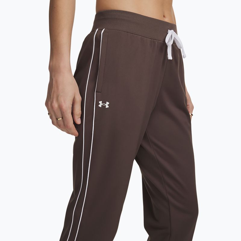 Дамски анцуг Under Armour Rival Tricot Tracksuit HD peppercorn/white 4