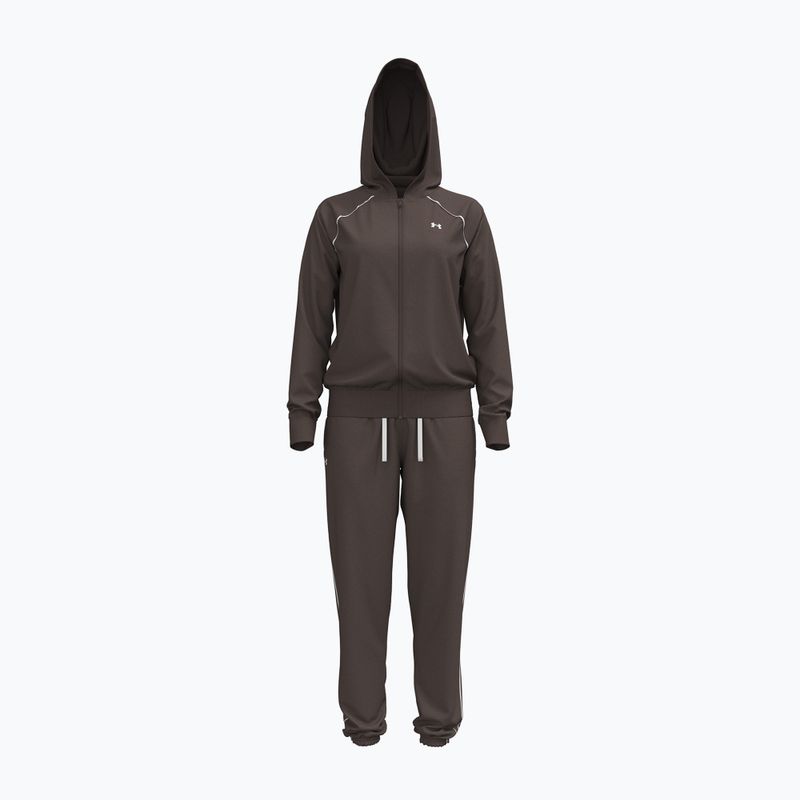 Дамски анцуг Under Armour Rival Tricot Tracksuit HD peppercorn/white 5