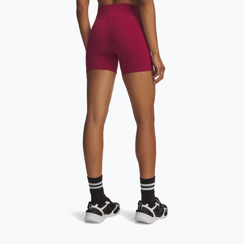 Дамски тренировъчни шорти Under Armour Motion Middy claret/ox blood 3