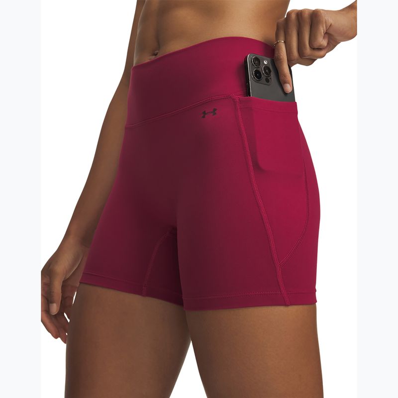 Дамски тренировъчни шорти Under Armour Motion Middy claret/ox blood 4