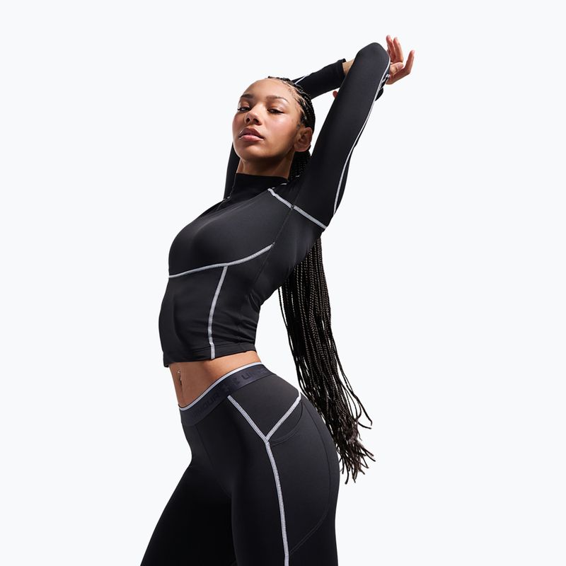 Дамска блуза с дълъг ръкав за  тренировка Under Armour ColdGear Elite Mock ultimate black/reflective 5