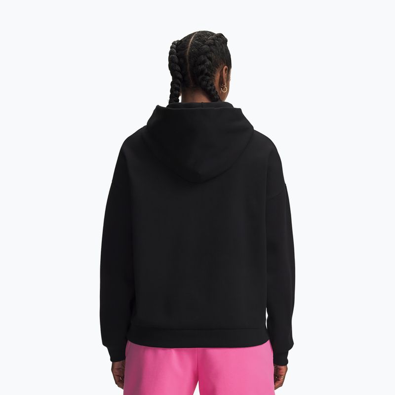 Дамски суитшърт Under Armour Icon Fleece Hoodie ultimate black/white 2
