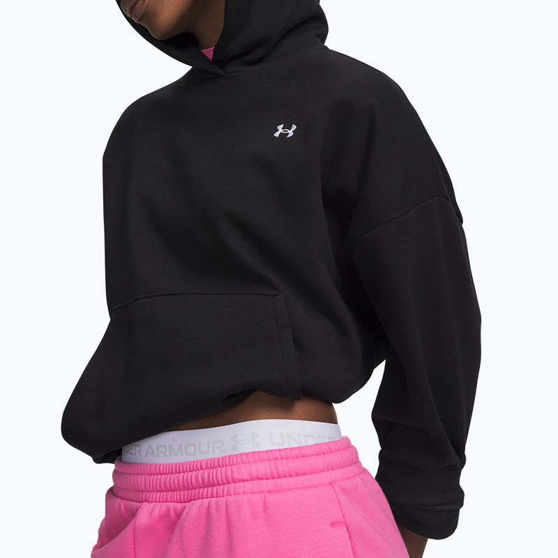 Дамски суитшърт Under Armour Icon Fleece Hoodie ultimate black/white 3