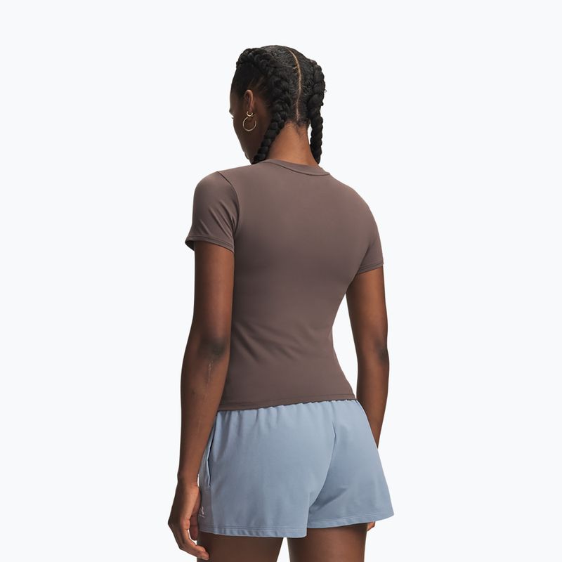Дамска тренировъчна тениска Under Armour Motion Fitted SS peppercorn/white 2