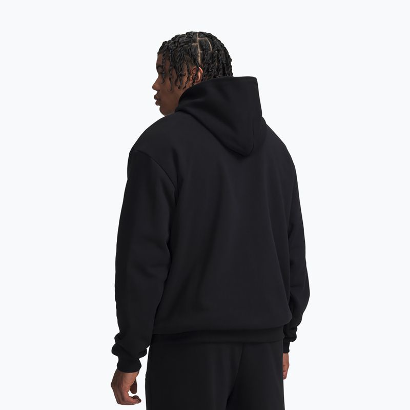 Мъжки суитшърт Under Armour Icon Heavyweight Terry Hoodie ultimate black/ultimate black 2