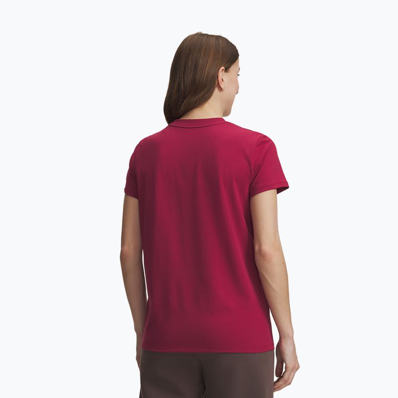 Дамска тениска Under Armour Rival Core claret/white 2