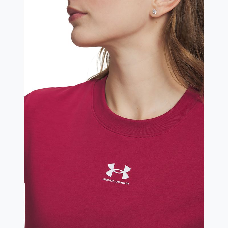 Дамска тениска Under Armour Rival Core claret/white 3