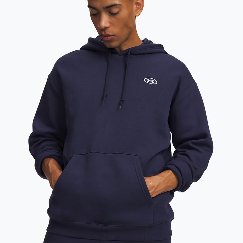 Мъжки суитшърт Under Armour Rival Fleece Hoodie midnight navy/white 3