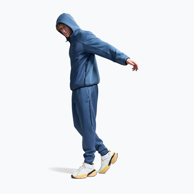 Мъжки панталони за бягане Under Armour Unstoppable Fleece Jogger Downpour Gray/Black 3