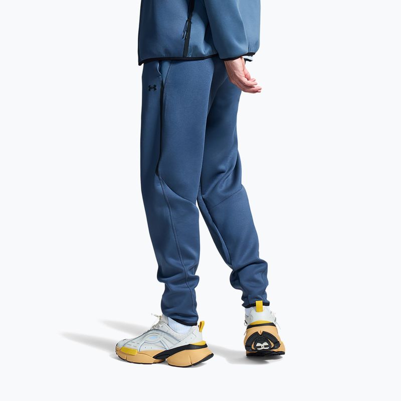 Мъжки панталони за бягане Under Armour Unstoppable Fleece Jogger Downpour Gray/Black 4