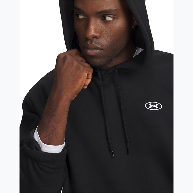 Мъжки суитшърт Under Armour Rival Fleece Hoodie ultimate black/white 3