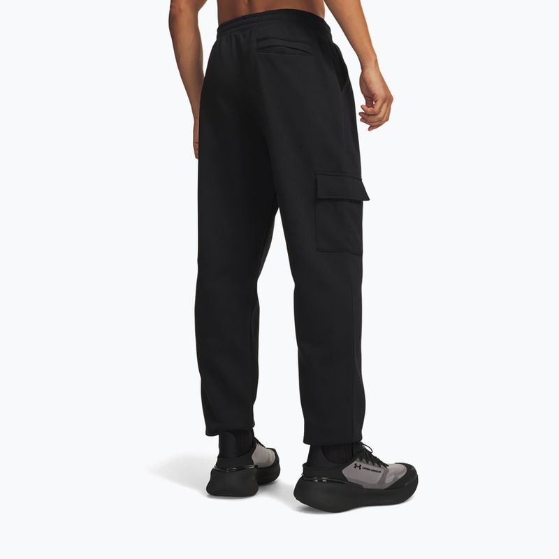 Мъжки панталони за бягане Under Armour Rival Fleece Cargo ultimate black/white 3