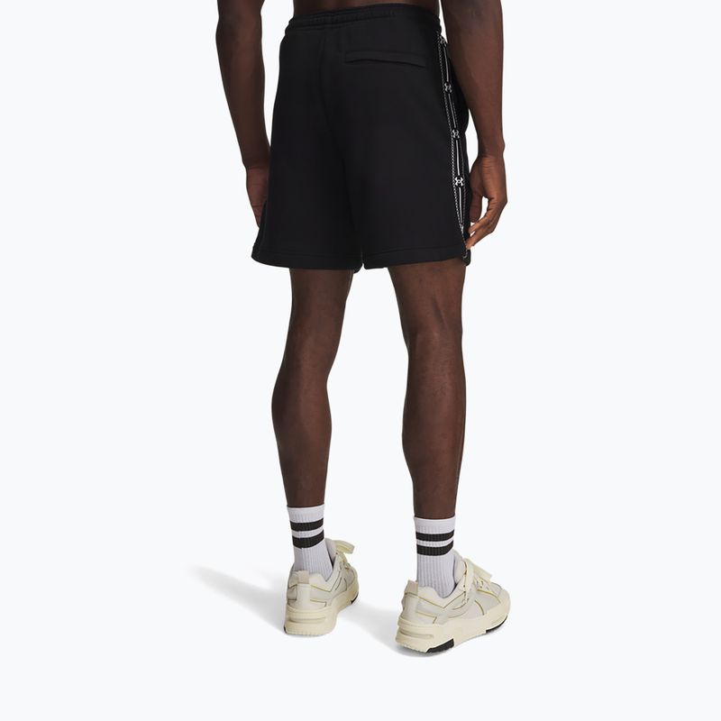 Мъжки къси панталони/шорти Under Armour Icon Fleece Taped Shorts ultimate black/white 3