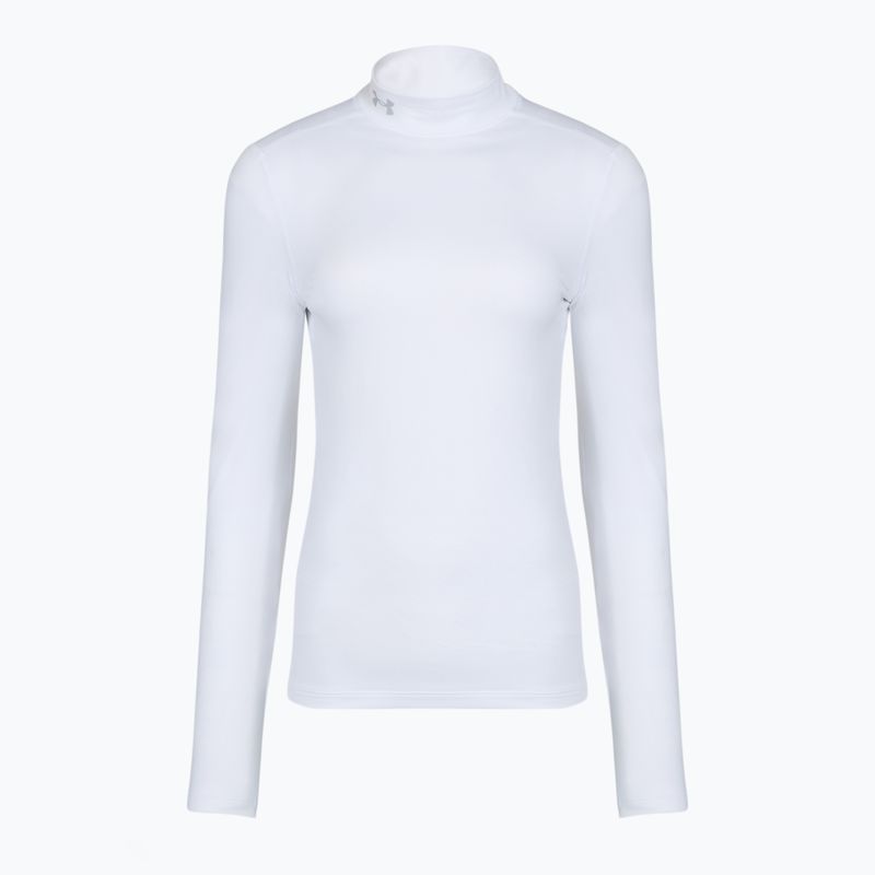 Дамска блуза с дълъг ръкав за  тренировка Under Armour ColdGear Mock LS white/halo gray 4