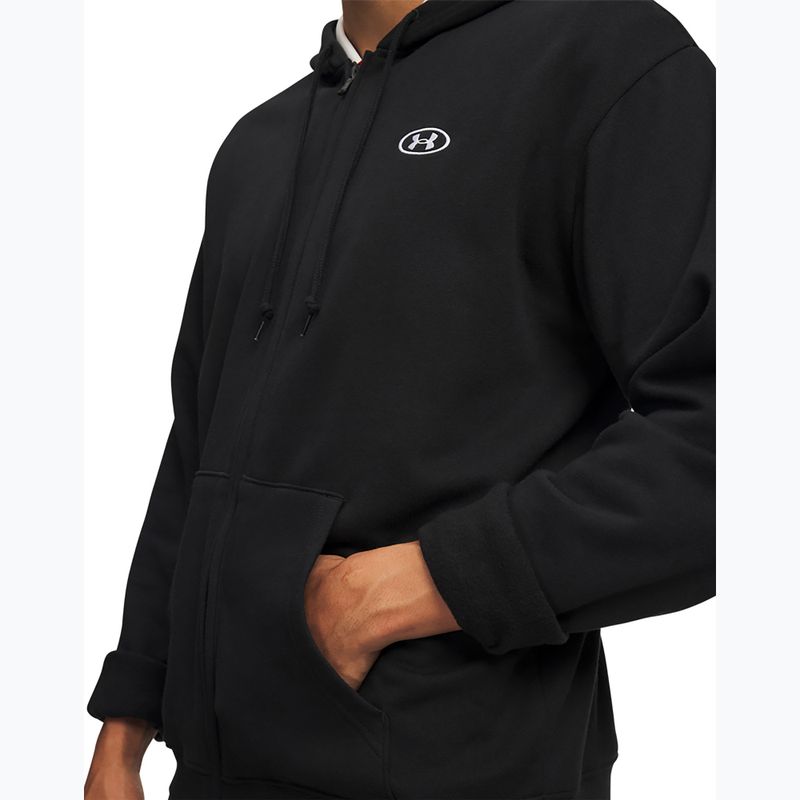 Мъжки суитшърт Under Armour Rival Fleece Full Zip ultimate black/white 3