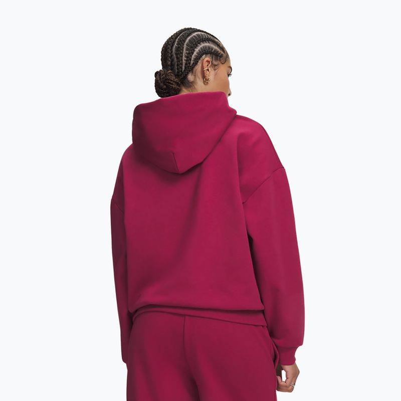 Дамски суитшърт Under Armour Icon Fleece Hoodie claret/white 2