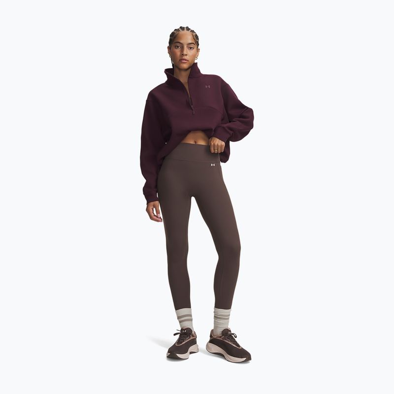 Дамски тренировъчен клин Under Armour Motion Leggings peppercorn/white 2
