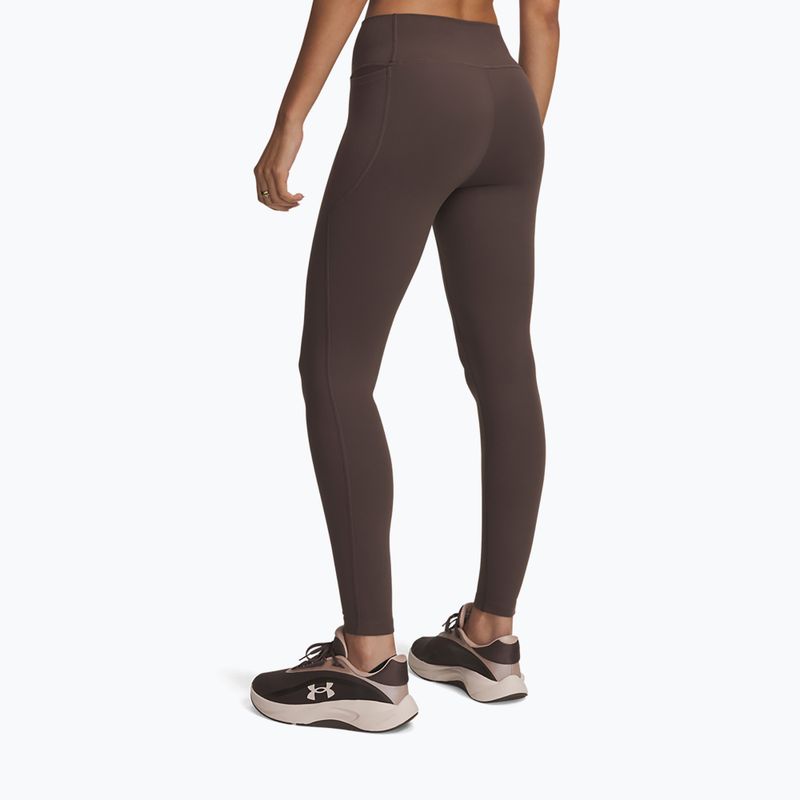 Дамски тренировъчен клин Under Armour Motion Leggings peppercorn/white 3