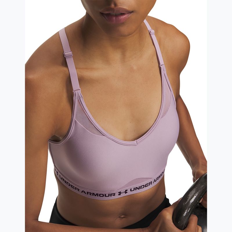 Спортен сутиен  Under Armour Crossback Low mauve pink/purple echo 3