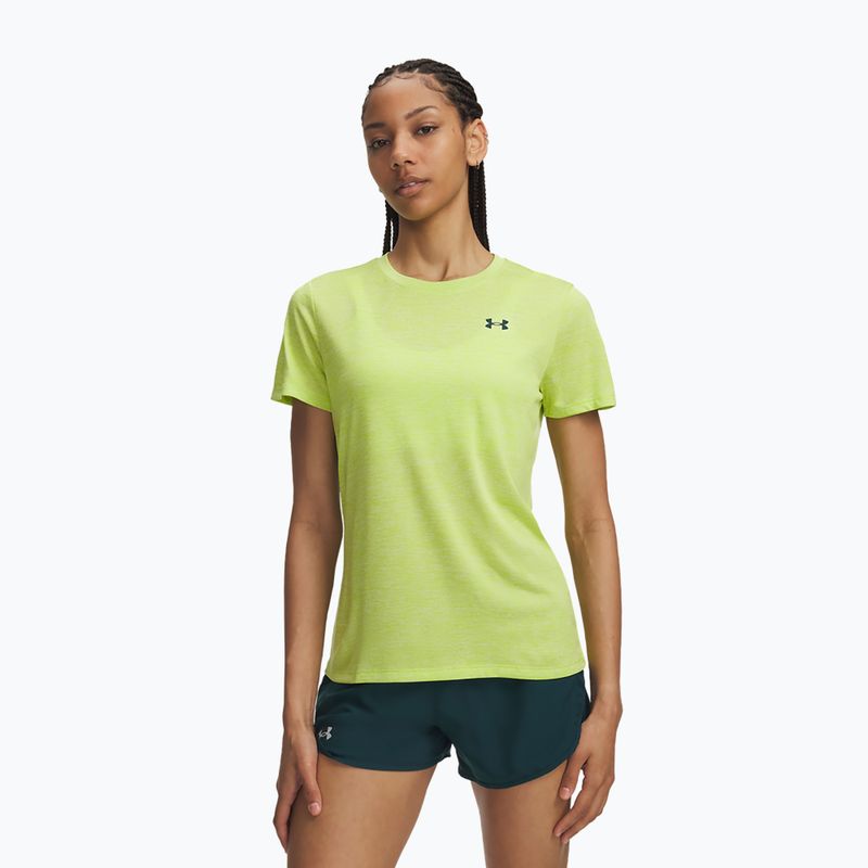 Дамска тренировъчна тениска Under Armour Tech Twist green citrine/arden green