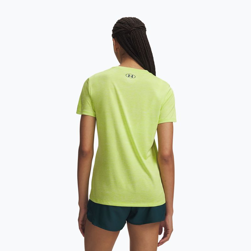 Дамска тренировъчна тениска Under Armour Tech Twist green citrine/arden green 2