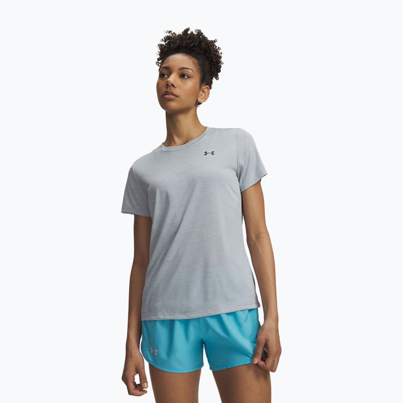 Дамска тренировъчна тениска Under Armour Tech Twist blue fog/downpour gray