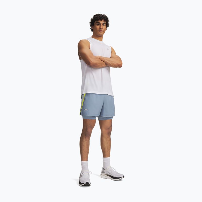 Мъжки шорти за бягане Under Armour Launch 5" 2IN1 Shorts blue wind/blue fog/reflective 2