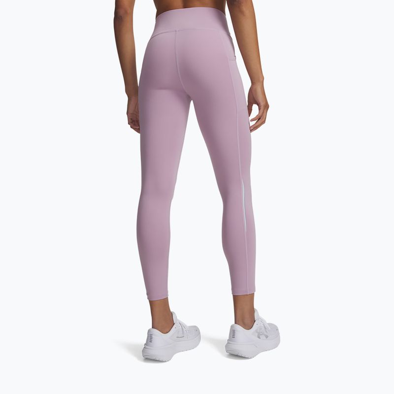 Дамски клин за бягане Under Armour Velociti Ankle Tights mauve pink/reflective 3