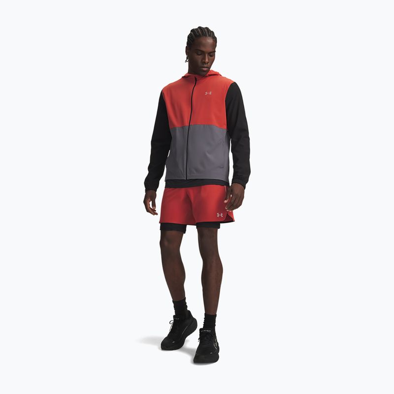 Мъжки шорти за бягане Under Armour Velociti Pro 2IN1 Shorts heritage red/reflective 2