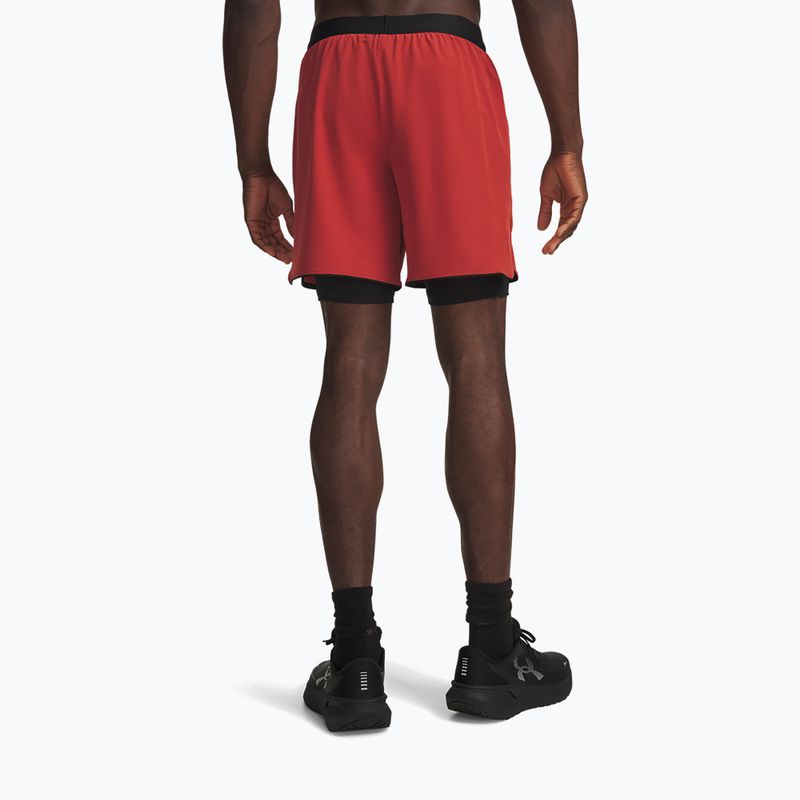 Мъжки шорти за бягане Under Armour Velociti Pro 2IN1 Shorts heritage red/reflective 3