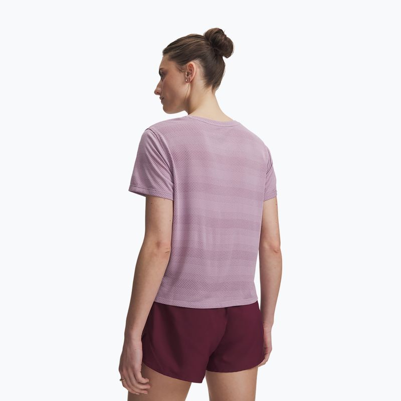 Дамска тениска за бягане Under Armour Velociti SS mauve pink/reflective 2