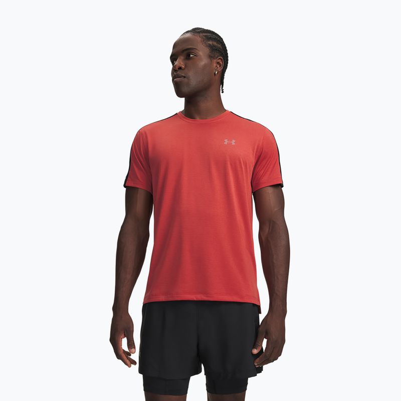 Мъжка тениска за бягане Under Armour Velociti Reflect heritage red/black/reflective