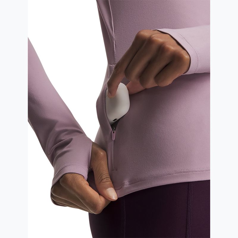Дамски суитшърт за бягане Under Armour Velociti Half Zip mauve pink/reflective 3