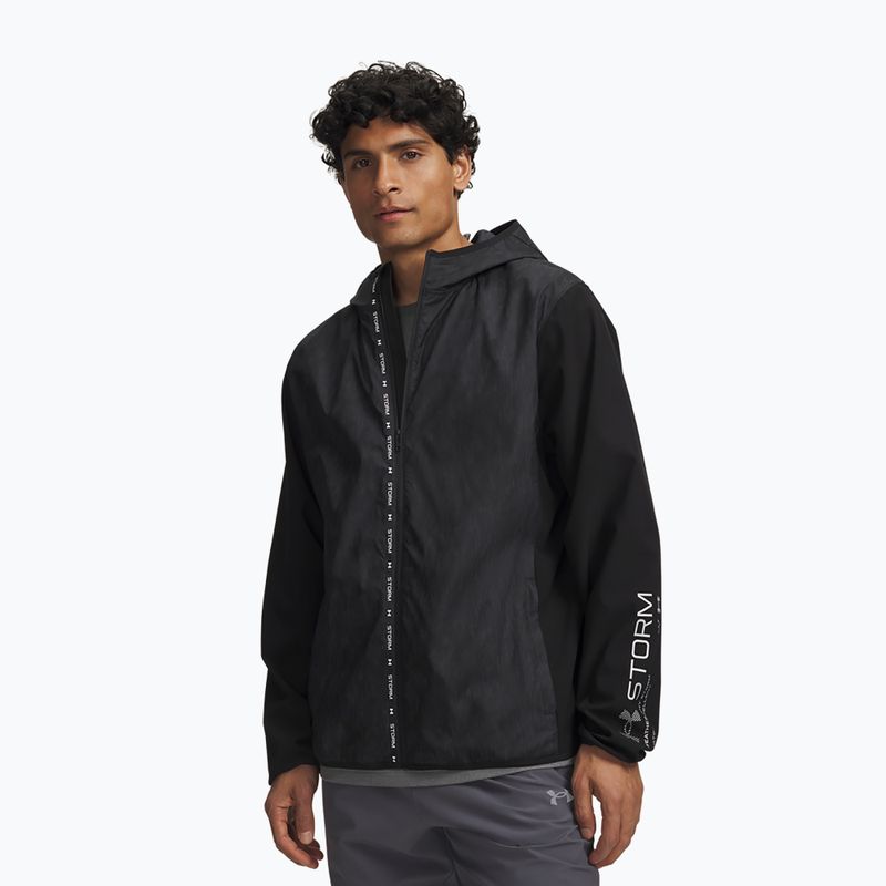 Мъжко яке за бягане Under Armour Velociti Storm Jacket ultimate black/reflective
