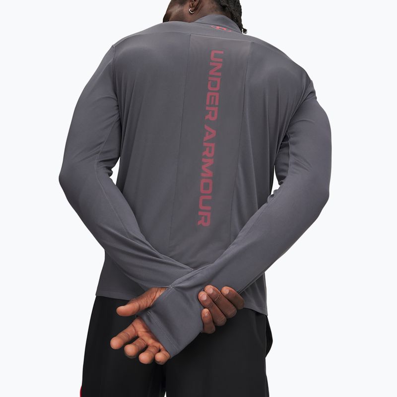Мъжки суитшърт Under Armour Tech Utility 1/4 Zip castlerock/racer red 3