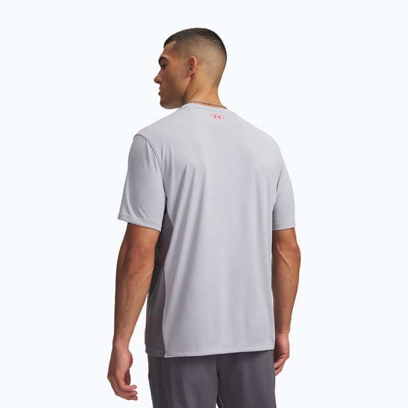 Мъжка тренировъчна тениска Under Armour Tech Utility SS mod gray/racer red 2