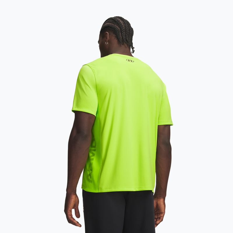 Мъжка тренировъчна тениска Under Armour Tech Utility SS green citrine/black 2