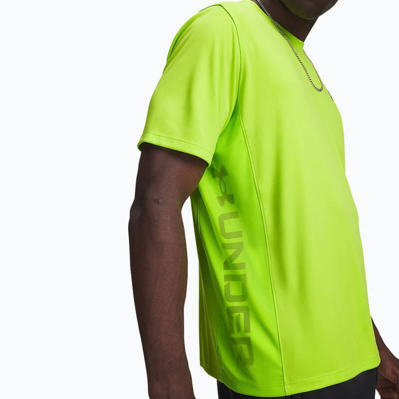 Мъжка тренировъчна тениска Under Armour Tech Utility SS green citrine/black 3