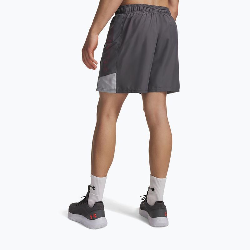 Мъжки тренировъчни шорти Under Armour Tech Utility Shorts castlerock/mod gray/racer red 3