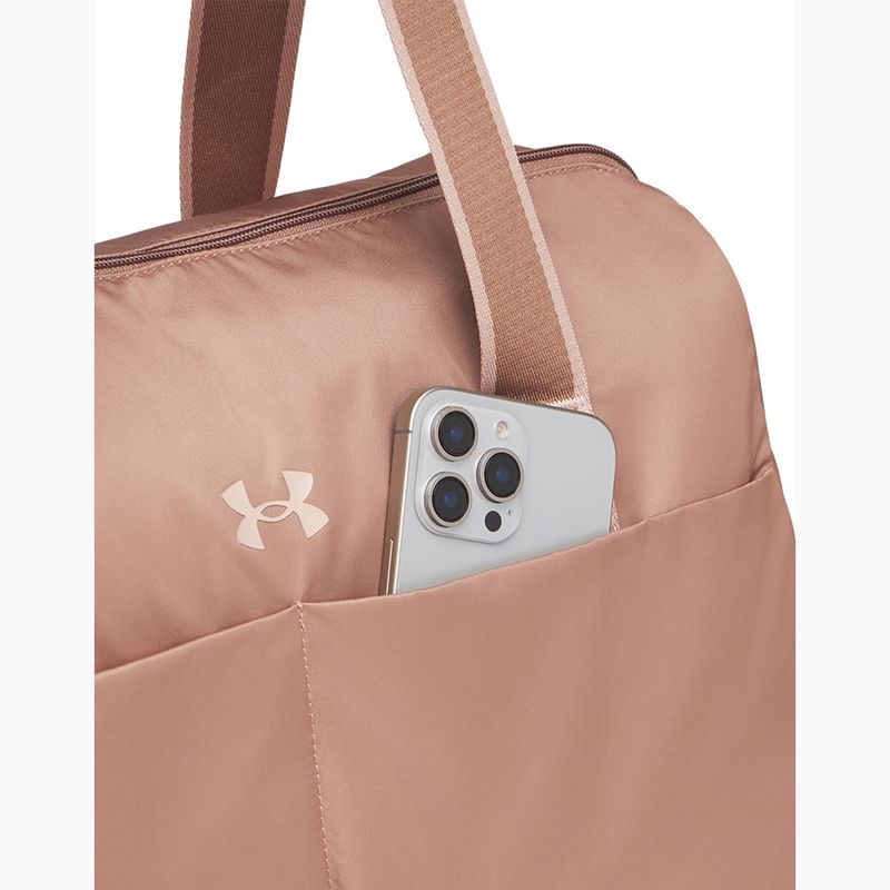 Дамска тренировъчна чанта Under Armour Studio Lite Duffle 26 l deep almond/bashful pink 4
